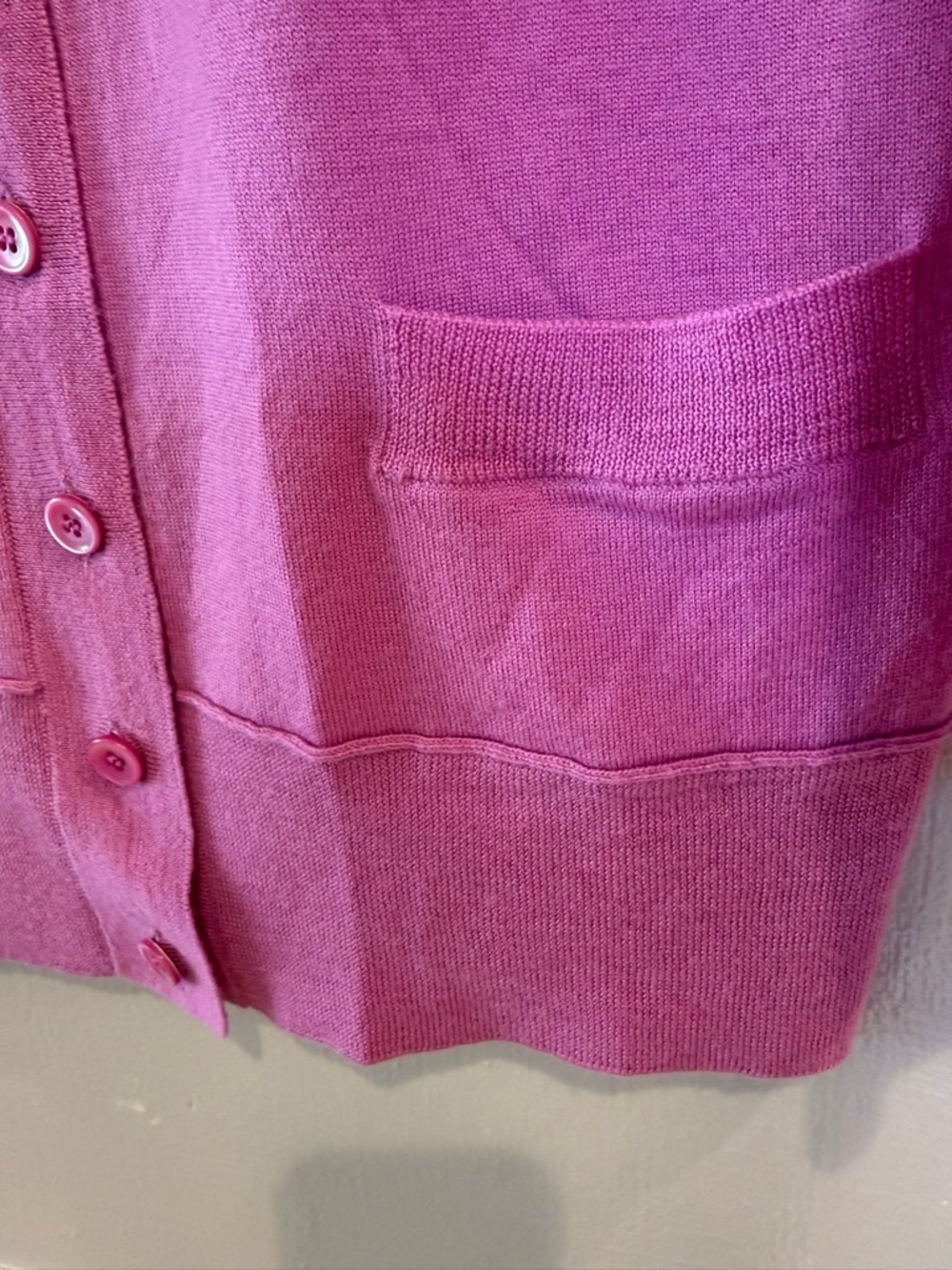 J CREW Women’s Long Merino Wool Cardigan in Bright Berry Lavendar Size XL EUC - Picture 2 of 4
